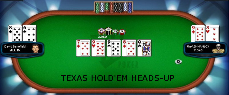 Как играть один на один в покере Техасский Холдем