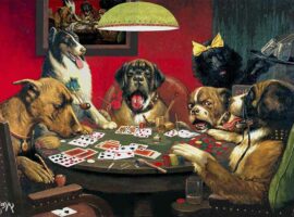 Картина «Собаки играют в покер»